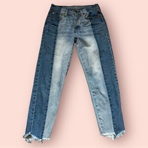 american eagle two tone‎ vintage hi-rise jeans Y2K